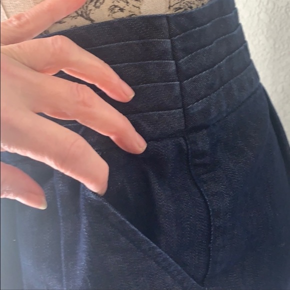 Pilcro Anthropologie button front denim skirt deep blue size 4 - Picture 5 of 8